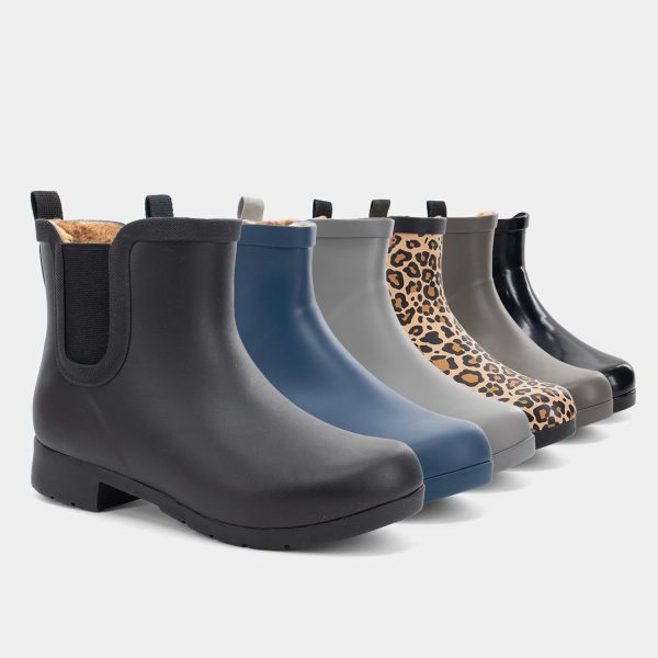 Chooka Women’s Waterproof Chelsea Bootie – Plush Lined, Slip-On Rain Ankle Boots - Image 8