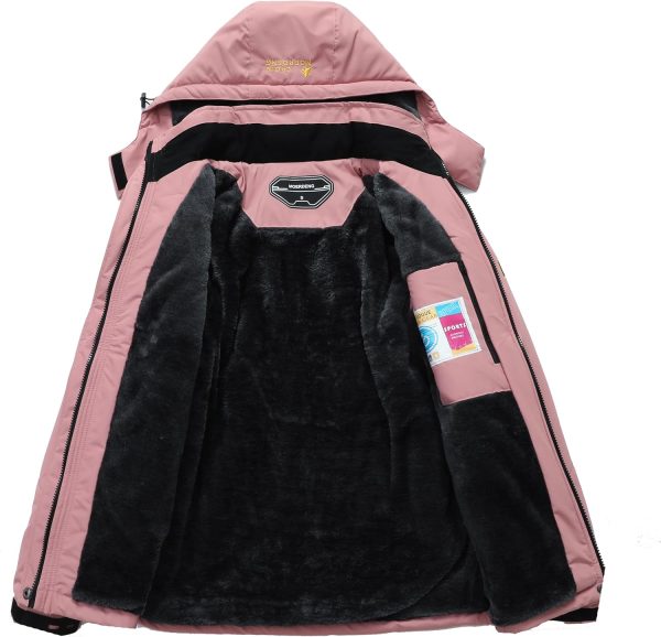Women's Waterproof Ski Jacket Warm Winter Snow Coat Mountain Windbreaker Hooded Raincoat Jacket - Image 3