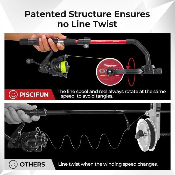 Piscifun Speed X Fishing Line Winder with Unwinding - Spooling Station for Spinning, Cast, and Spincast Reels - Image 2